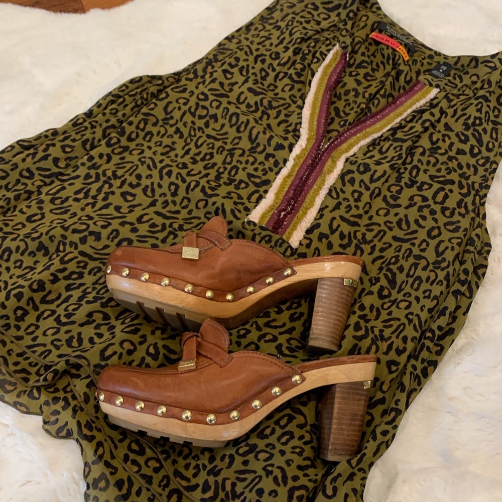 Vintage Coach Leather Clogs